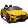 GIODICART Auto elettrica per bambini Mercedes AMG SL 63 con telecomando 2,4 Ghz Gialla