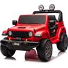 GIODICART Jeep Wrangler Rubicon Auto Elettrica, Licenza Ufficiale, Telecomando e Luci LED, Rosso