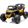 GIODICART Can-Am Maverick UTV Elettrico per Bambini con Telecomando e Sospensioni, Giallo
