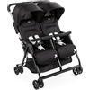 CHICCO PESANTE Passeggino Gemellare Ohlalà Black Chicco - Leggero e Compatto per Gemelli