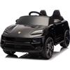GIODICART Porsche Macan Turbo EV Auto Elettrica per Bambini, Licenza Ufficiale, Nero Metallizzato