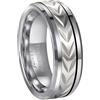 Epinki Anelli Antistress in Tungsteno per Uomo 8mm, Rotante Spazzolato Argento Anello Girevole Gioielli Anti Ansia Misura 25