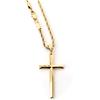 Lifetime Bling Collana con Ciondolo a Croce Catena d'Oro Rope 14ct per UOMINI, MARITO sottile 14k taglio diamantato con vera forte Chiusura Solida Religioso Bordo Smussato, 22 inches, Diamante