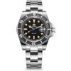 ADDIESDIVE 41MM Orologio al quarzo da uomo con cinturino in acciaio inossidabile, Nero 3 acciaio