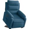 vidaXL Poltrona Alzapersona Reclinabile Elettrica Blu in Velluto, poltrona reclinante alzapersona elettrica, poltrona reclinabile, poltrona motorizzata