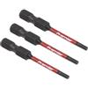 Sealey Punte per utensili elettrici a impatto esagonale, 2,5 mm, 50 mm, 3 pezzi