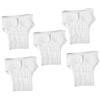 DEARMAMY Inserti per Pannolini Lavabili in Cotone Bianco S, 5 Pezzi