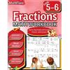 Mathflare Publishing Fractions Math Workbook 5th and 6th Grade (Tascabile)