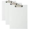 Exacompta 19296E Porta blocco in cartone Balacron con busta in plastica e clip con sistema di fissaggio a parete Formato 23 cm x 32 cm per documenti in formato A4 colore bianco (Confezione da 3)