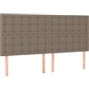 vidaXL Testiere 4 pezzi Tessuto Taupe 100x5x78/88 cm
