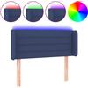 vidaXL Testata LED blu 103x16x78/88 cm in tessuto