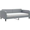 vidaXL Divano letto con materasso Grigio chiaro 100x200 cm Tessuto