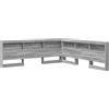 vidaXL Testiera contenitore grigio Sonoma 180 cm materiale a base di legno