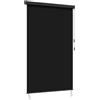 vidaXL Tenda a rullo vidaXL, nera, 140 x 250 cm, in tessuto e alluminio