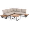 Bizzotto Zelmar, set salotto angolare con cuscini antracite yk13