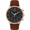Timex Men's Waterbury Classic Chronograph 40mm Leather Strap Watch