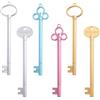 JKJF Penna a sfera a forma di chiave in gel, per ufficio, scuola, 4 colori, 12 pezzi