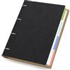 Yarotm A4 Quaderno ad Anelli - 21.5x28cm Nero Pelle PU Quaderno a Righe - 100GSM Taccuino a Righe 300 pagine - A4 Ricaricabile Raccoglitore Block Notes Diario di Viaggio
