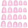 PATIKIL 5 Misure 20 Pcs Punta Per Dita In Gomma Ditale In Silicone Rosa | Accessori Per Maglia Per Cucito Manuale Smistamento Carta Conteggio Denaro, Protettore Per Dita Per Chitarra