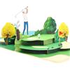 HENGBIRD Biglietto di auguri da golf pop-up per pensionamento, biglietto regalo 3D per il compleanno, come buono per giocatori di golf o biglietto di compleanno per golfisti