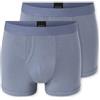 Schiesser Rib Essentials Boxer a Pantaloncino, Grigio Blu, S Uomo