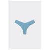 Tezenis Slip Brasiliano Sgambato Taglio Vivo In Microfibra Donna Blu