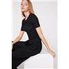 Tezenis Maglia Mezza Manica Arricci Crinkle Donna Nero