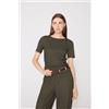 Tezenis Maglia Mezza Manica Arricci Crinkle Donna Verde
