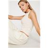 Tezenis Canotta Corta Spalla Larga Crinkle Donna Bianco