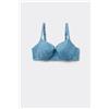 Tezenis Reggiseno Balconcino Pizzo Riciclato Full Coverage Prague Donna Blu