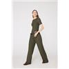 Tezenis Pantaloni Lunghi A Palazzo Crinkle Donna Verde