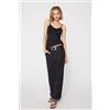 Tezenis Canotta Scollo A V Con Inserto In Pizzo Donna Nero