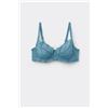 Tezenis Reggiseno Balconcino Non Imbottito Pizzo Riciclato Paris Donna Blu