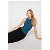Tezenis Canotta Spalla Vogatore Cotone A Costine Donna Blu