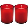 Cereria di Giorgio - 4 Lumini Votivi in Bicchiere di plastica Rossa - Diametro 4.8 cm Altezza 5.9 cm - Durata 13 Ore (Confezione da 2)