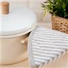 Sancarlos - Confezione da 2 Manopole da cucina, colore beige e bianco, 100% cotone, resistenti al calore.