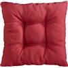 Traumnacht Cozy Set di 4 Cuscini per Sedia, Comodi Cuscini di Seduta per Sedia da Giardino, Cucina o Sala da Pranzo, per Interno ed Esterno, Rosso, 38 x 38 x 6 cm