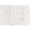 DKD Home Decor Quadro bianco, beige e ambra, in abete e tela, 50 x 3 x 70 cm