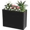 Nessxa Fioriera in metallo nero, 91,4 x 30,5 x 66 cm (lunghezza x larghezza x altezza)