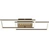 BRILONER - Plafoniera LED, luce bianca calda, plafoniera orientabile, lampada LED marrone-oro, lampada da salotto da 28W con funzione di memoria, 560x180x75 mm (LxLxH)