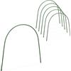 Relaxdays Archi per Tunnel da Coltivazione, Set da 6, Costruzione Individuale, Acciaio Plastificato, HL: 60x62 cm, Verde