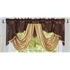 GOHD Golden Ocean Home Decor Valarie Fancy Window Valance. 54 x 18 inches. Taffeta Fabric with Soft Satin Swag. Add Some Royal luxruy Accent to Your Home. (Brown)