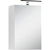 byLIVING Spree - Armadietto da bagno con specchio, larghezza 40 cm, bianco opaco, porta a specchio con chiusura morbida, con illuminazione a LED, presa e interruttore, larghezza 40, altezza 60