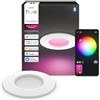 Philips Hue Slim Downlight, Faretti LED da Incasso, 1000 lm, 90 mm, Sottile, Lampadina da Soffitto 1.000 K-20.000 K, Faretto da Incasso, Colore Preciso, Illuminazione Intelligente, Bianco, 1 Pezzo