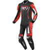 Berik Absolute GP2 Tuta in pelle da moto a due pezzi, nero/rosso neon/bianco, 48