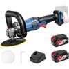 Dong Cheng Lucidatrice Senza Spazzole 150mm con 2x Batteria 4,0 Ah, Impugnatura a D, Avvio Graduale, Stabilizzazione Elettronica della Velocità, Caricabatterie - Ideale per Auto, Barca, Mobili