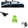 CLICK & GO COMPATIBILE CON DACIA Logan II MCV SW Rail aperti per anno 2013 al 2021 BARRE PORTATUTTO PORTABAGAGLI PORTAPACCHI BARRA PER TETTO AUTO PER REALING ALTI OMOLOGATE IN ACCIAIO 100KG