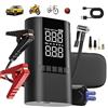 COCCKO Booster Avviamento Auto,COCCKO Avviatore Emergenza con Compressore,6000A 15000mAh Avviatore Batteria Macchina, Ricarica USB-C, Jump Starter con LED Torcia(Fino a Tutti i Benzina e 12L Diesel)