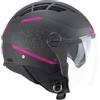 CGM Casco open face, 116X AIR CITY Nero Fucsia fluo opaco, XS (53-54cm)