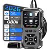 Mieekor OBD2 Auto Diagnostica OBD2 Diagnosi Scanner,OBD EOBD+Can Diagnosi Auto Professionale in Italiano,Lettore Errore Motore Auto con Funzioni-OBD2 per Audi BMW VW Tutti i Veicoli (Nero)